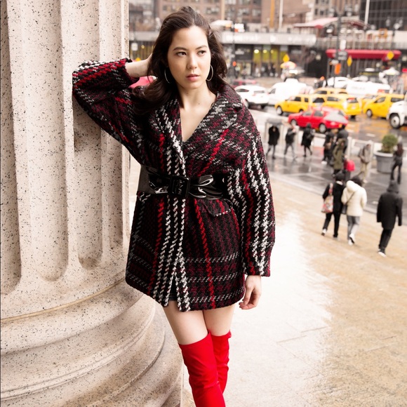 Multicolored plaid coat by H&M size S NWT - Picture 3 of 4